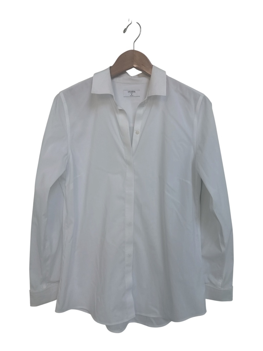 UNTUCKit for her 16 White Button Front Long Sleeve Blouse Jackie Style